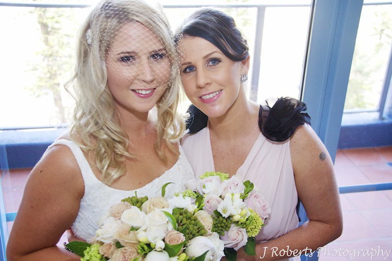 Bride with her sister pre wedding - wedding photography sydney